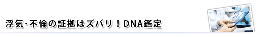 浮気・不倫の証拠はズバリ! DNA鑑定